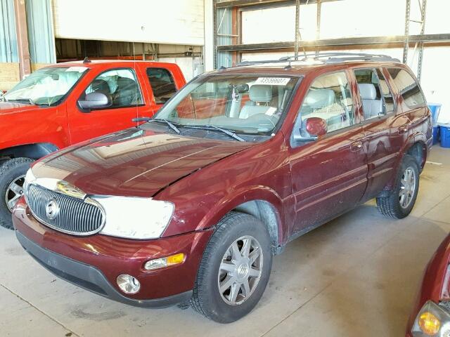 5GADT13S242275876 - 2004 BUICK RAINIER CX MAROON photo 2