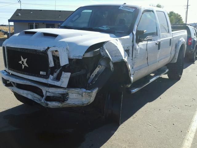 1FTWW31R38EA59243 - 2008 FORD F350 SRW S WHITE photo 2