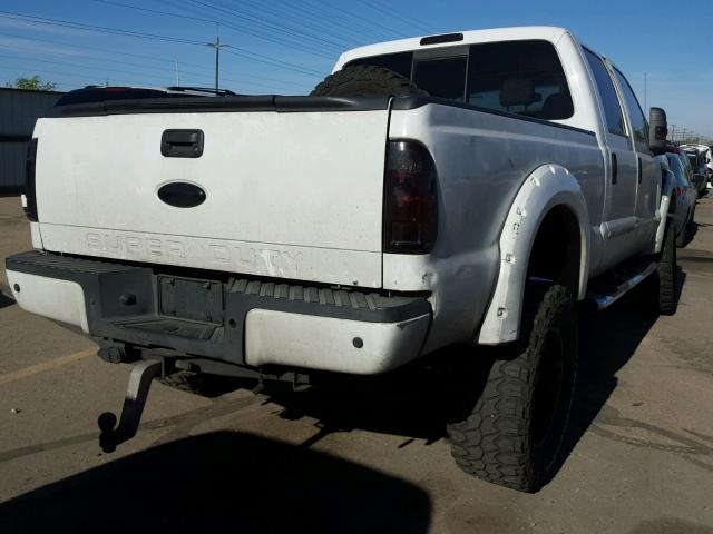 1FTWW31R38EA59243 - 2008 FORD F350 SRW S WHITE photo 4