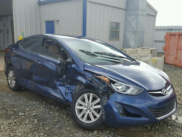 5NPDH4AE7FH620996 - 2015 HYUNDAI ELANTRA SE BLUE photo 1