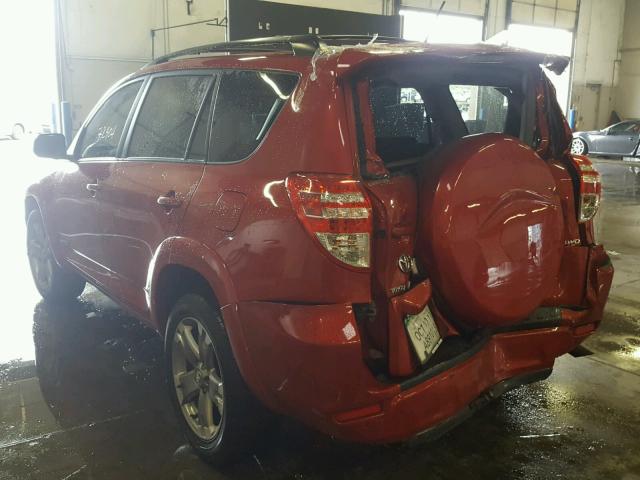 2T3BF32V59W018004 - 2009 TOYOTA RAV4 SPORT RED photo 3