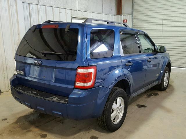 1FMCU031X8KE77634 - 2008 FORD ESCAPE XLT BLUE photo 4