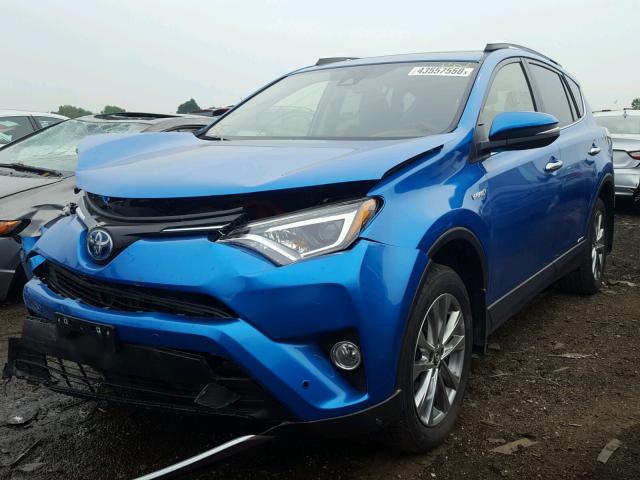 JTMDJREV0GD048379 - 2016 TOYOTA RAV4 HV LI BLUE photo 2