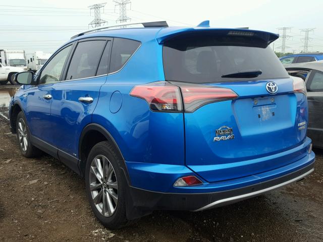 JTMDJREV0GD048379 - 2016 TOYOTA RAV4 HV LI BLUE photo 3