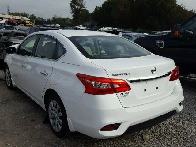 3N1AB7AP0HY288531 - 2017 NISSAN SENTRA S WHITE photo 3