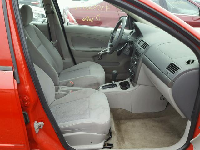 1G1AK55F267600858 - 2006 CHEVROLET COBALT RED photo 5