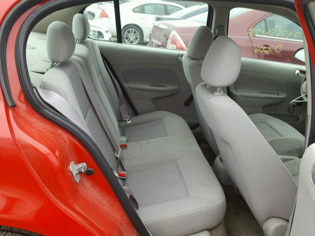 1G1AK55F267600858 - 2006 CHEVROLET COBALT RED photo 6