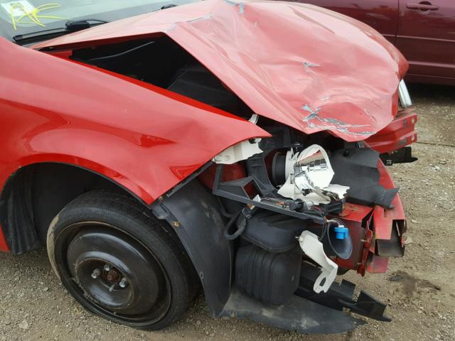 1G1AK55F267600858 - 2006 CHEVROLET COBALT RED photo 9