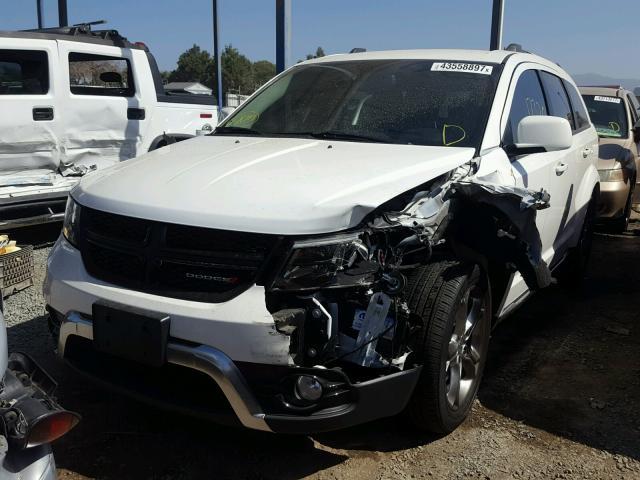 3C4PDCGBXGT186509 - 2016 DODGE JOURNEY CR WHITE photo 2