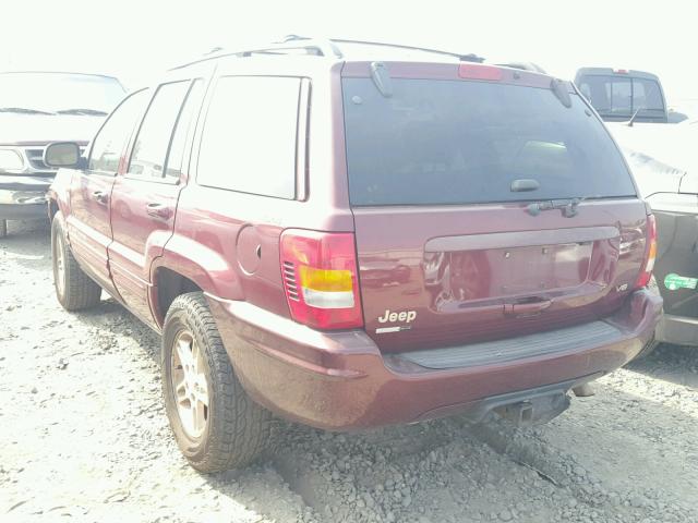 1J4GW68N6XC770397 - 1999 JEEP GRAND CHER BURGUNDY photo 3