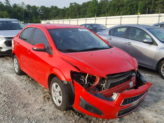 1G1JA5SH3F4110990 - 2015 CHEVROLET SONIC LS RED photo 1