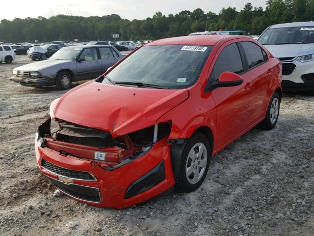 1G1JA5SH3F4110990 - 2015 CHEVROLET SONIC LS RED photo 2