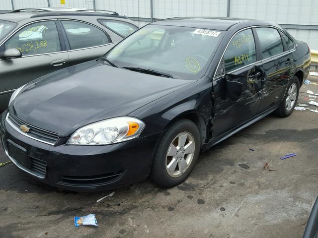 2G1WT57N291267456 - 2009 CHEVROLET IMPALA BLACK photo 2