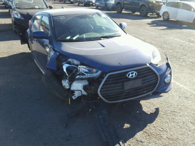 KMHTC6AE4HU318561 - 2017 HYUNDAI VELOSTER T BLUE photo 1