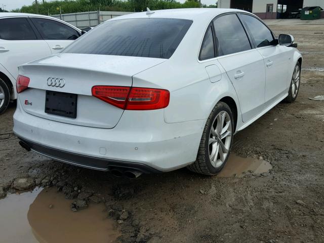 WAUBGAFLXEA109110 - 2014 AUDI S4 PREMIUM WHITE photo 4