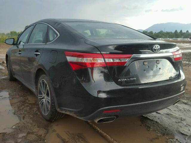 4T1BK1EB0FU142834 - 2015 TOYOTA AVALON XLE BLACK photo 3