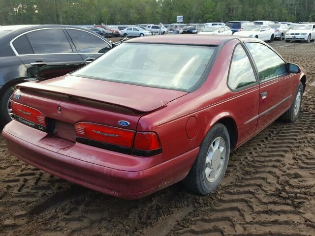 1FALP62WXSH182488 - 1995 FORD THUNDERBIR BURGUNDY photo 4