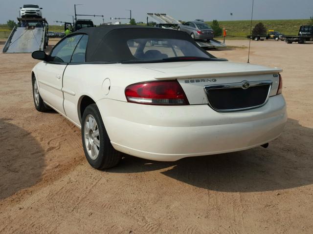 1C3EL75R25N613832 - 2005 CHRYSLER SEBRING GT WHITE photo 3