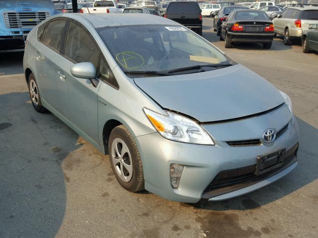 JTDKN3DU9F1867411 - 2015 TOYOTA PRIUS TEAL photo 1