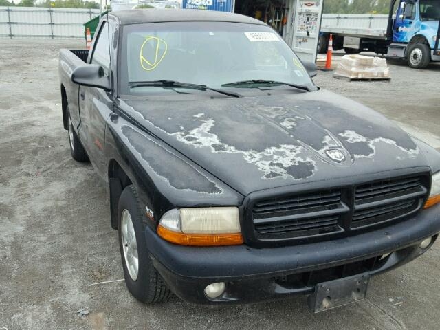 1B7FL26X0WS653099 - 1998 DODGE DAKOTA BLACK photo 1