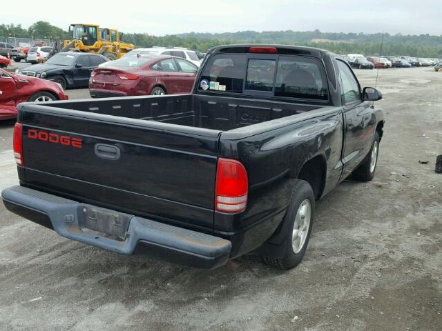 1B7FL26X0WS653099 - 1998 DODGE DAKOTA BLACK photo 4