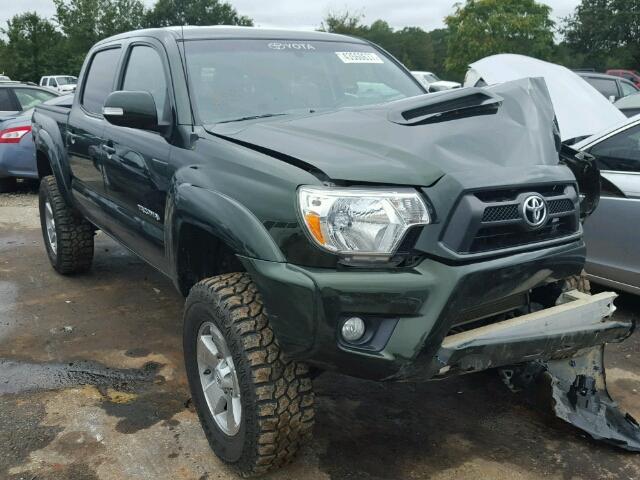 5TFLU4ENXEX094089 - 2014 TOYOTA TACOMA DOU GREEN photo 1