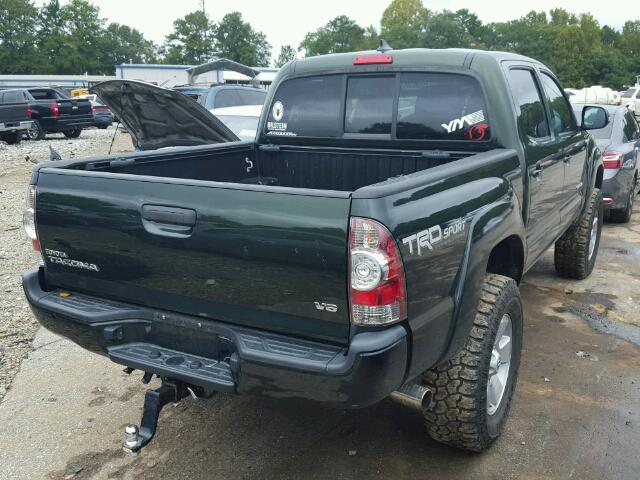 5TFLU4ENXEX094089 - 2014 TOYOTA TACOMA DOU GREEN photo 4