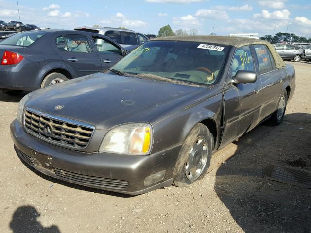 1G6KE57Y51U139797 - 2001 CADILLAC DEVILLE DH GRAY photo 2