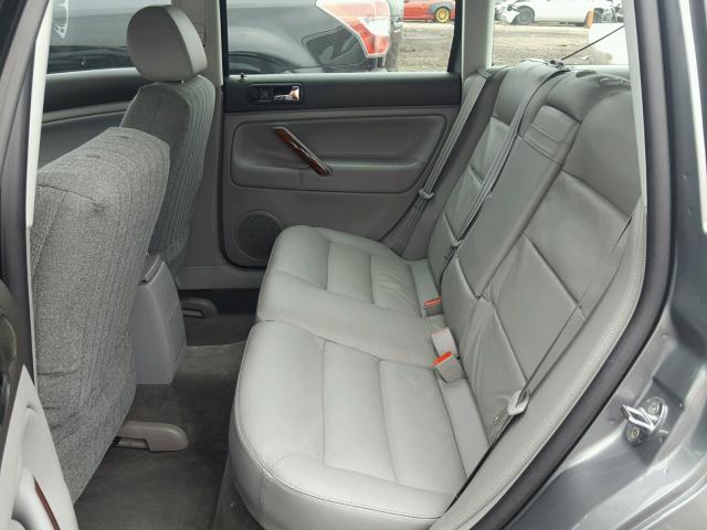 WVWWH63B82E394646 - 2002 VOLKSWAGEN PASSAT GLX GRAY photo 6