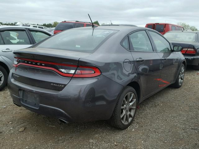 1C3CDFBB7FD243734 - 2015 DODGE DART SXT GRAY photo 4