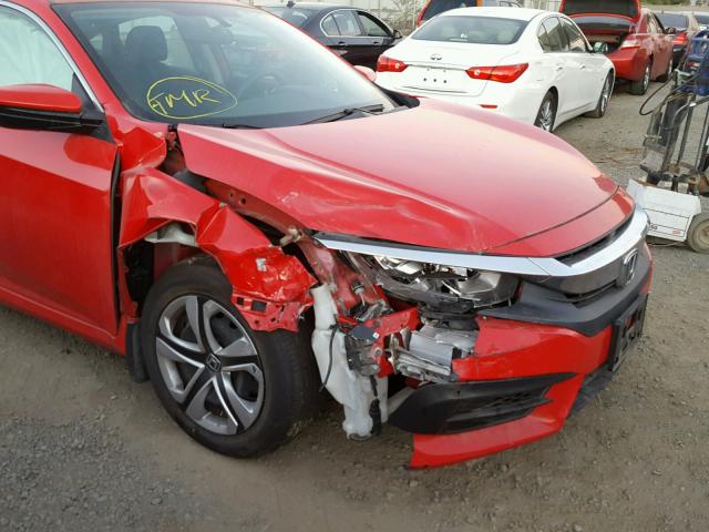 2HGFC2F54GH529670 - 2016 HONDA CIVIC LX RED photo 9