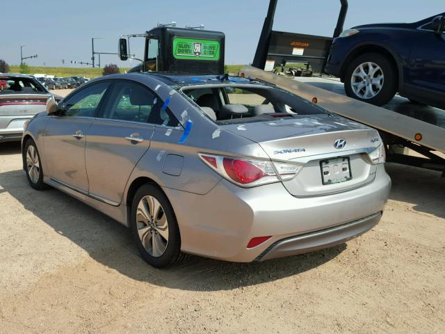 KMHEC4A44DA074166 - 2013 HYUNDAI SONATA HYB SILVER photo 3