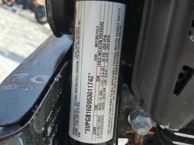 5VPGB16D953011742 - 2005 VICTORY MOTORCYCLES VEGAS წითელი ფოტო 10