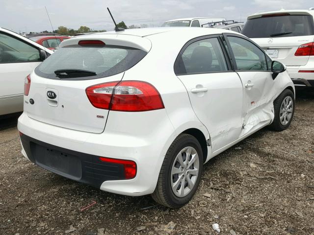 KNADM5A33G6678645 - 2016 KIA RIO LX WHITE photo 4