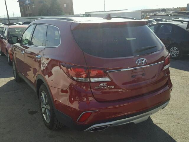 KM8SMDHF2HU201427 - 2017 HYUNDAI SANTA FE RED photo 3