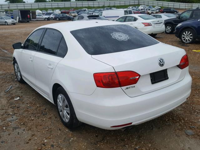 3VW1K7AJ3DM255207 - 2013 VOLKSWAGEN JETTA BASE Սպիտակ լուսանկար 3