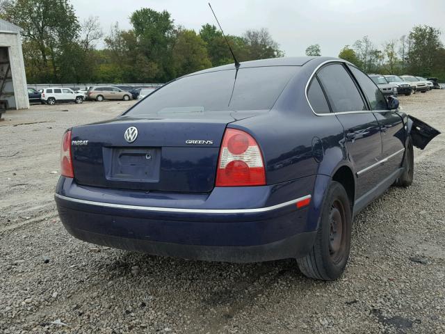 WVWMD63B93P034729 - 2003 VOLKSWAGEN PASSAT GL BLUE photo 4