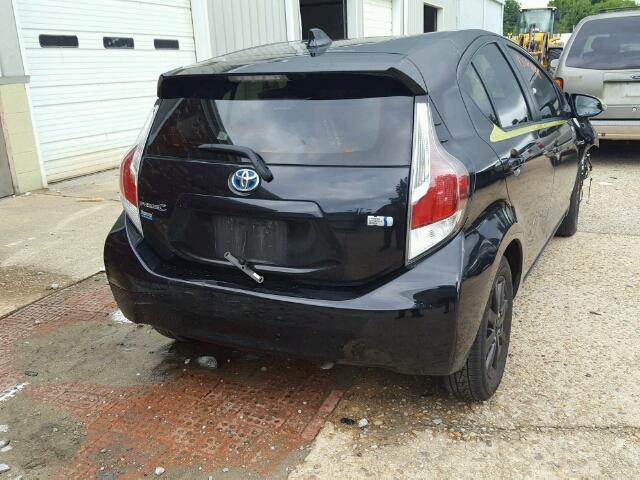 JTDKDTB39G1116100 - 2016 TOYOTA PRIUS C BLACK photo 4