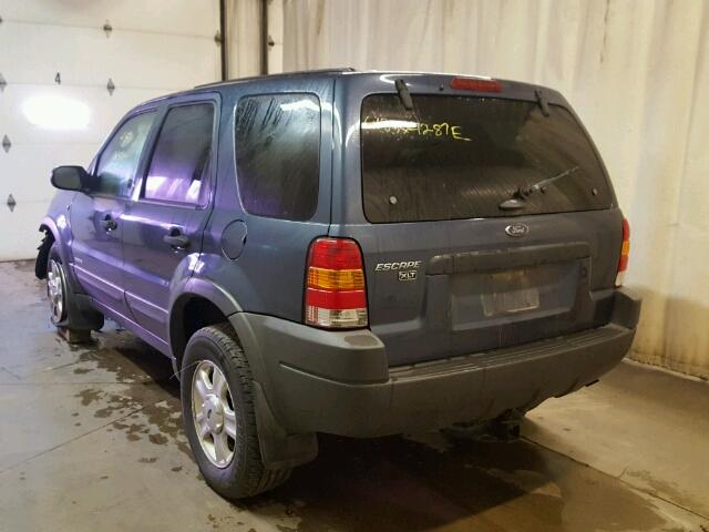 1FMYU04101KC35669 - 2001 FORD ESCAPE BLUE photo 3