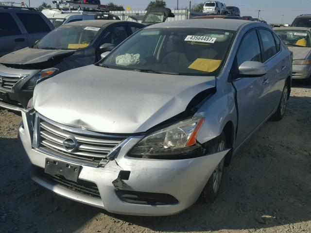 3N1AB7AP4EL630992 - 2014 NISSAN SENTRA S WHITE photo 2