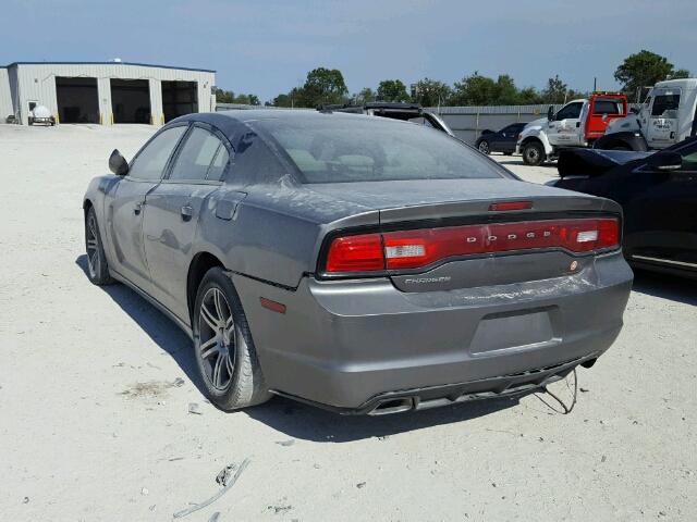 2C3CDXHG5CH180639 - 2012 DODGE CHARGER SX GRAY photo 3