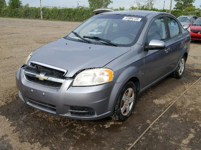 KL1TV55E09B391224 - 2009 CHEVROLET AVEO LS GRAY photo 2