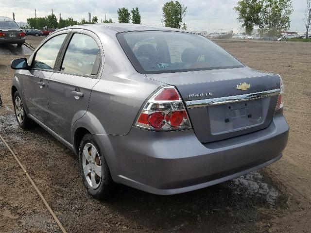 KL1TV55E09B391224 - 2009 CHEVROLET AVEO LS GRAY photo 3