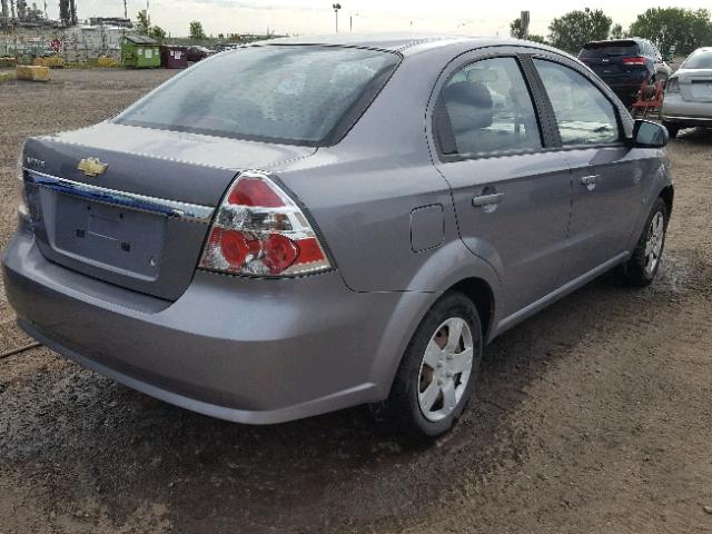 KL1TV55E09B391224 - 2009 CHEVROLET AVEO LS GRAY photo 4