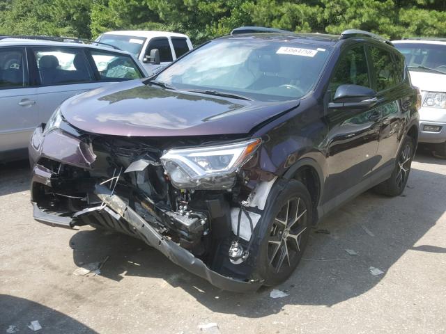 2T3NFREV2GW256045 - 2016 TOYOTA RAV4 SE PURPLE photo 2