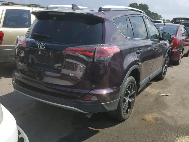 2T3NFREV2GW256045 - 2016 TOYOTA RAV4 SE PURPLE photo 4