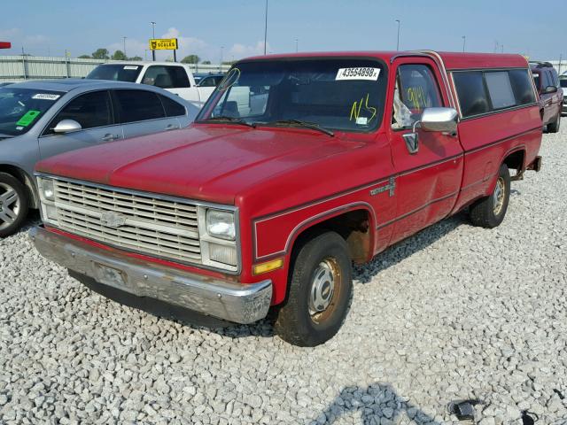 1GCCC14DXES155903 - 1984 CHEVROLET C10 RED photo 2