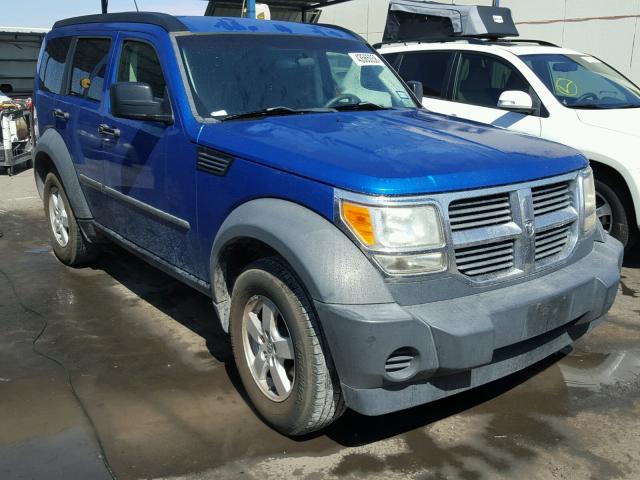 1D8GU28K47W598140 - 2007 DODGE NITRO SXT BLUE photo 1