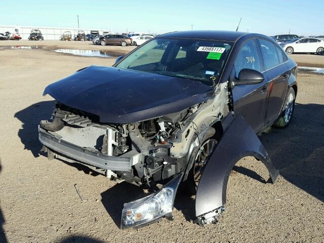 1G1PJ5SB4E7395797 - 2014 CHEVROLET CRUZE ECO GRAY photo 2