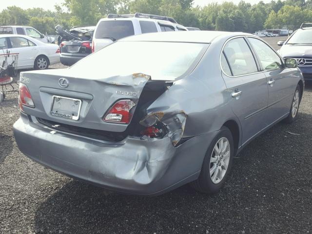 JTHBA30G545016240 - 2004 LEXUS ES 330 GRAY photo 4